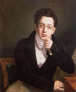 Portrett av Franz Schubert (1797–1828), østerriksk komponist, 17 år, ca. 1814